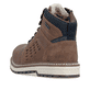 Braune Rieker Herren Schnürstiefel F3800-24 mit wasserabweisender TEX-Membran. Schuh von hinten.