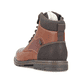 Braune Rieker Herren Schnürstiefel 13740-24 mit wasserabweisender TEX-Membran. Schuh von hinten.