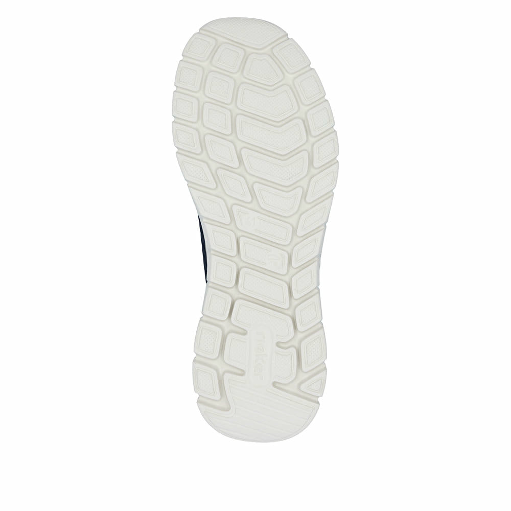 Blaue Rieker Herren Slipper B6659-15 mit Ready2GO easy in Feature sowie Gummizug. Schuh Laufsohle.