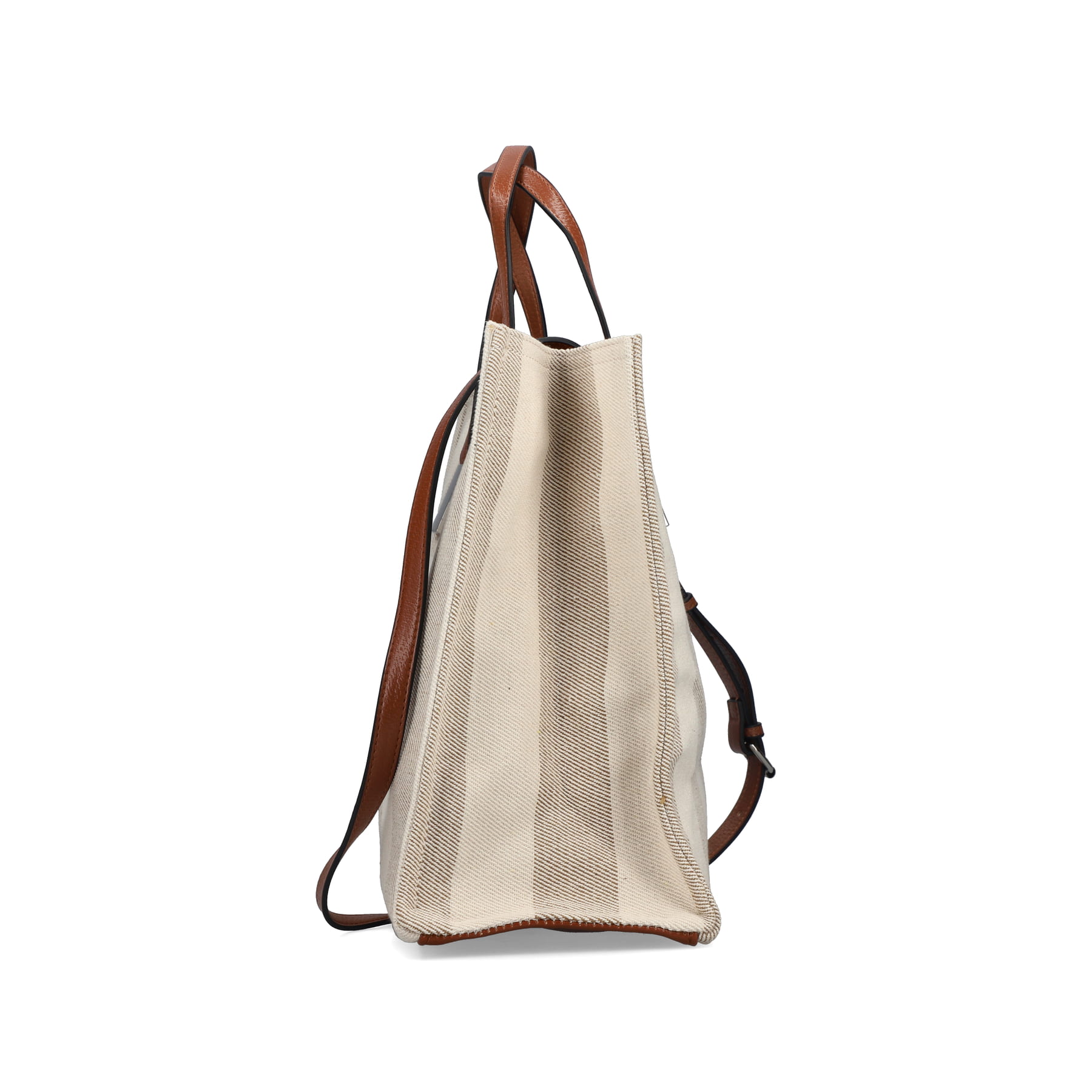 Sac à main Rieker H1074-90 beige avec fermeture éclair et sangle d’épaule amovible et ajustable. Côté droit.