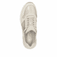Beige Rieker Damen Sneaker Low 48101-60 aus Glattleder mit einem Reißverschluss. Schuh von oben.
