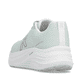 Baskets basses Rieker vertes pour femme W4101-52 avec lacets. Chaussure vue de l'arrière.
