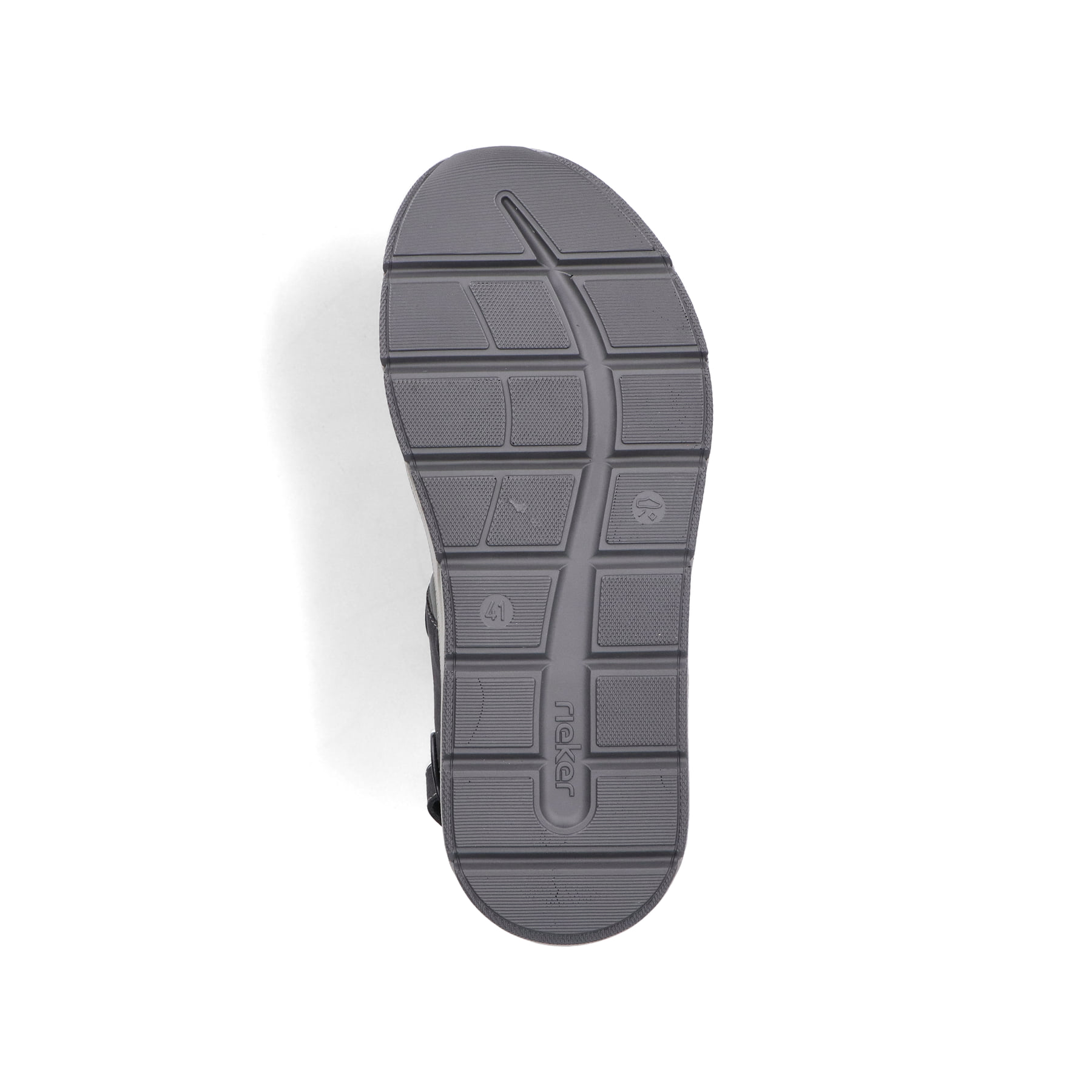 Schwarze Rieker Herren Trekkingsandalen 29151-00 mit Rieker Air Sohlenfenster. Schuh Laufsohle.