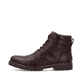 Nussbraune Rieker Herren Schnürstiefel F3604-25 mit einer robusten Profilsohle. Schuh Außenseite