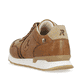 Braune Rieker Herren Sneaker Low U0304-25 mit leichter und griffiger Sohle. Schuh von hinten.