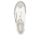 Weiße Rieker Damen Sneaker Low L9700-80 mit einem Reißverschluss. Schuh von oben.