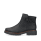 
Nachtschwarze Rieker Damen Kurzstiefel Z3566-00 mit einer schockabsorbierenden Sohle. Schuh Außenseite
