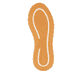 Baskets basses Rieker blanches pour femme W2404-81 avec lacets. Semelle extérieure de la chaussure.