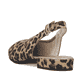 Escarpins Rieker beiges pour femme 43161-90 avec imprimé animal à la mode. Chaussure vue de l'arrière.
