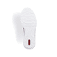 Blaue Rieker Damen Clogs N4210-14 mit einem Gummizug. Schuh Laufsohle.