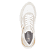 Weiße Rieker Damen Sneaker Low W2500-81 mit Schnürung sowie super leichter Sohle. Schuh von oben.