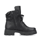 Nachtschwarze Rieker Damen Biker Boots 74624-00 mit einer schockabsorbierenden Sohle. Schuh Innenseite