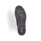 
Asphaltschwarze Rieker Damen Schnürstiefel 71218-00 mit einer leichten Sohle. Schuh Laufsohle