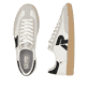 Weiße Rieker Herren Sneaker Low U2200-83 mit einer Schnürung. Schuh von oben, liegend.