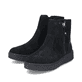 Graublaue Rieker Damen Chelsea Boots X9352-14 mit einer robusten Profilsohle. Schuh Innenseite