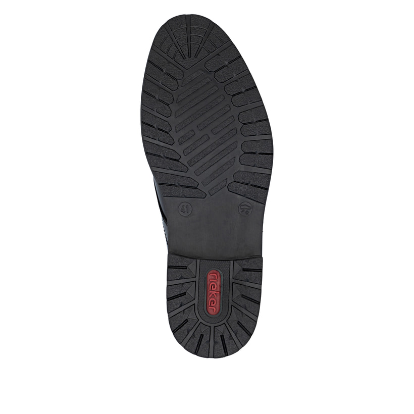 Schwarze Rieker Herren Kurzstiefel 14609-00 aus Glattleder. Schuh Laufsohle.