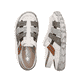 Escarpins Rieker beiges pour femme L0379-90 en cuir lisse. Chaussure vue de dessus, couchée.