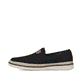 Schwarze Rieker Herren Slipper B2366-00 mit Gummizug sowie Komfortweite G 1/2. Schuh Außenseite.