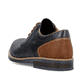Blaue Rieker Herren Schnürschuhe 10308-14 mit der Komfortweite G 1/2. Schuh von hinten.