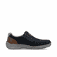 Blaue Rieker Herren Slipper 03053-14 mit einem Gummizug sowie der Extraweite H. Schuh Innenseite.
