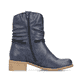 Pazifikblaue Rieker Damen Kurzstiefel 76584-14 mit modischer Kordel. Schuh Innenseite.