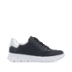 Blaue Rieker Damen Sneaker Low N1313-14 mit Reißverschluss sowie Extraweite H. Schuh Innenseite.