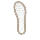 Beige vegane Rieker Damen Zehentrenner W3054-60 mit griffiger und leichter Sohle. Schuh Laufsohle.