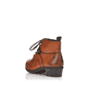 Karamellbraune Rieker Damen Stiefeletten Y0742-24 mit Schnürung und Reißverschluss. Schuh von hinten
