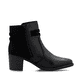 Bottines Rieker noires femme Y2066-00 en cuir lisse avec fermeture éclair. Chaussure vue de l'arrière.