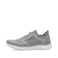 Graue Rieker Herren Sneaker Low B6600-42 mit Schnürung sowie Komfortweite G 1/2. Schuh Außenseite.