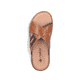 Braune Rieker Herren Pantoletten 22099-25 mit der Komfortweite G 1/2. Schuh von oben.
