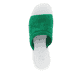 Grüne Rieker Damen Pantoletten W1551-52 mit ultra leichter und flexibler Sohle. Schuh von oben.