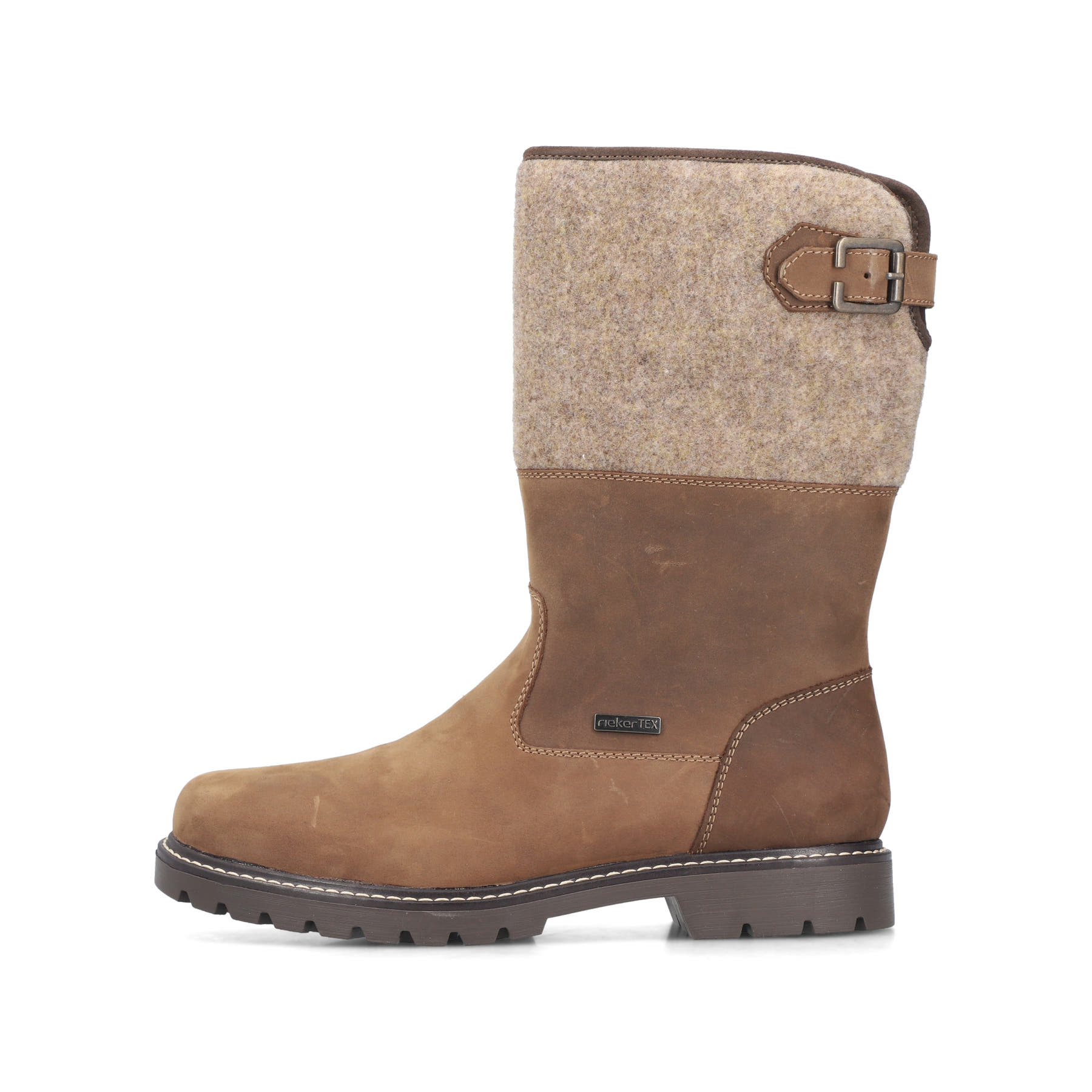 Braune Rieker Herren Kurzstiefel 39892-25 aus Rauleder. Schuh Außenseite.