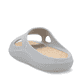 Graue Rieker Herren Pantoletten U3350-40 mit ultraleichter und flexibler Sohle. Schuh von hinten.
