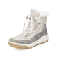 
Hellbeige Rieker Damen Schnürstiefel Y4744-61 mit Schnürung und Reißverschluss. Schuh seitlich schräg