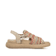 Mehrfarbige Rieker Damen Riemchensandalen V1541-90 mit einem Gummizug. Schuh Innenseite.