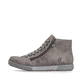 Hellgraue Rieker Damen Schnürstiefel Z1221-42 mit einem Reißverschluss. Schuh Außenseite.