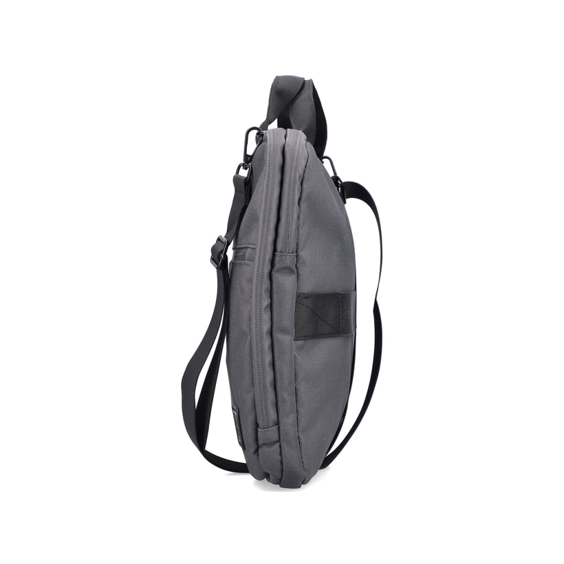 Sac pour ordinateur portable Rieker H5000-42 en gris avec grand espace de rangement, bandoulière amovible et fermeture éclair. Côté droit.