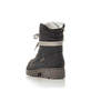 
Ozeanblaue Rieker Damen Schnürstiefel 78550-14 mit Schnürung und Reißverschluss. Schuh von hinten