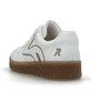 Weiße Rieker Damen Sneaker Low M5512-81 mit einer Schnürung. Schuh von hinten.