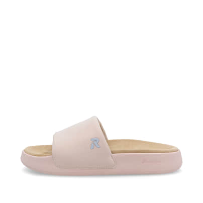 Rosane Rieker Damen Pantoletten W3250-31 mit flexibler und ultraleichter Sohle. Schuh Außenseite.