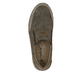 Braune Rieker Herren Slipper 03365-25 mit einem Gummizug sowie der Extraweite H. Schuh von oben.