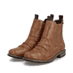 Braune Rieker Damen Chelsea Boots 74855-22 aus Glattleder. Schuhpaar seitlich schräg.