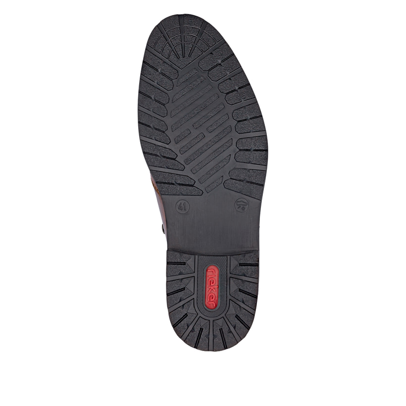 Braune Rieker Herren Kurzstiefel 14656-24 aus Glattleder. Schuh Laufsohle.