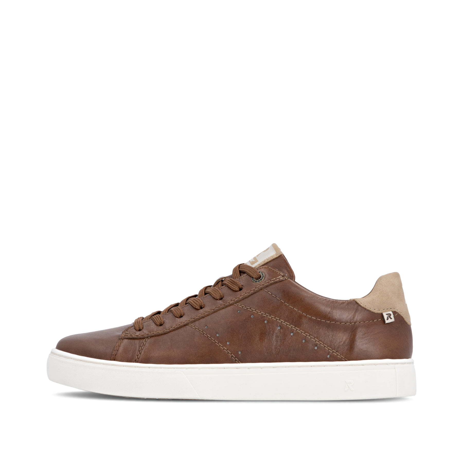 Baskets basses Rieker marron pour homme U0704-24. Côté extérieur de la chaussure.