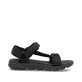 Schwarze waschbare Rieker Herren Trekkingsandalen 20850-00 mit Klettverschluss. Schuh Innenseite.