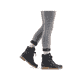
Nachtschwarze Rieker Damen Schnürstiefel 73514-00 mit Schnürung und Reißverschluss. Schuh am Fuß