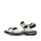 Weiße Rieker Damen Trekkingsandalen 68851-80 mit einem Klettverschluss. Schuh Außenseite.
