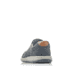 Blaue Rieker Herren Slipper 17360-15 mit einem Gummizug sowie der Extraweite H. Schuh von hinten.