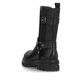 
Tiefschwarze Rieker Damen Kurzstiefel Z9172-00 mit einer robusten Profilsohle. Schuh seitlich schräg